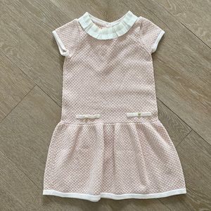 Janie and Jack pink knitted girls dress, size 6